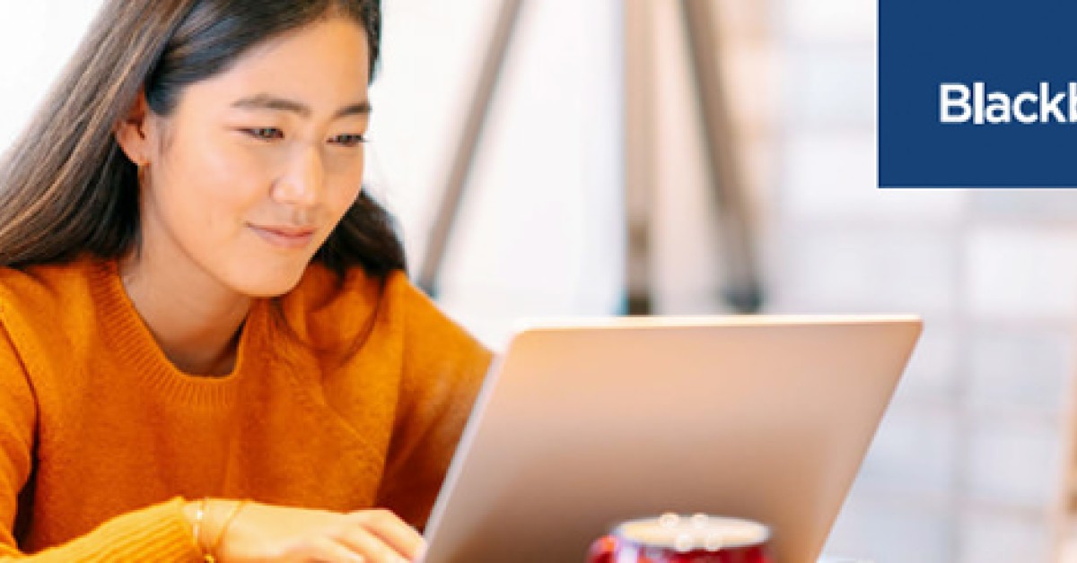 Woman using a laptop