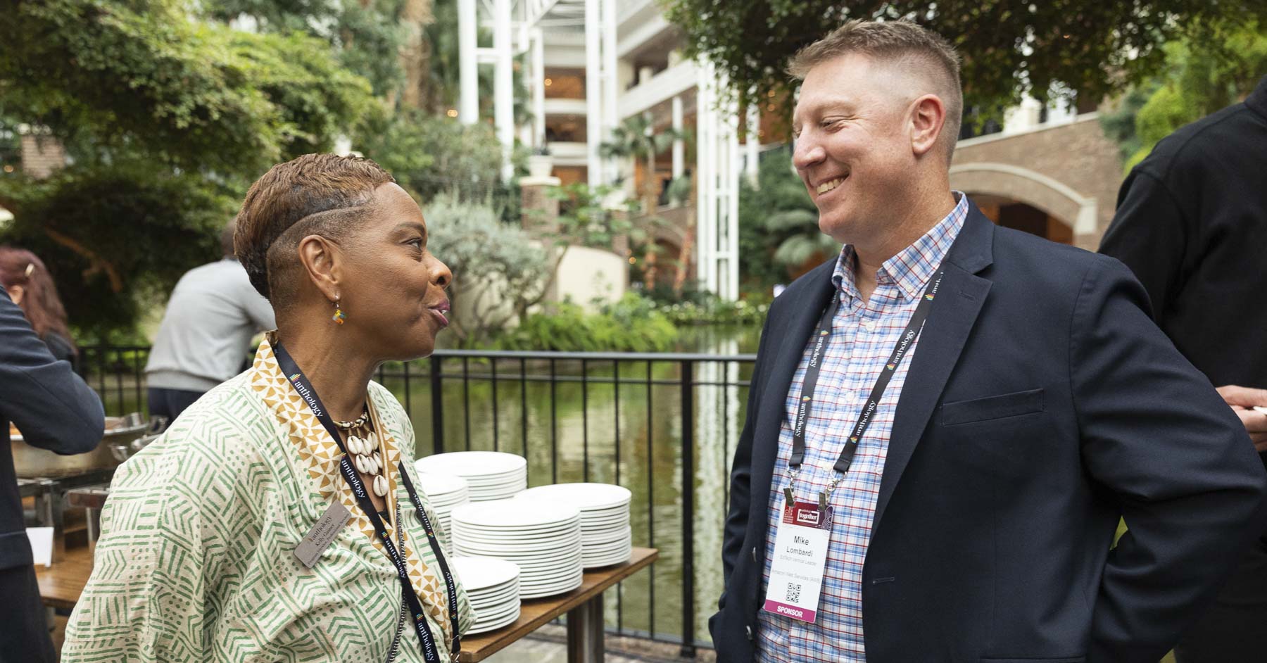 Attendees talking at the Gaylord Opryland