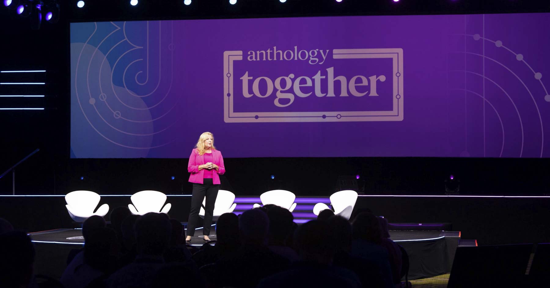 Susan talking on the main stage